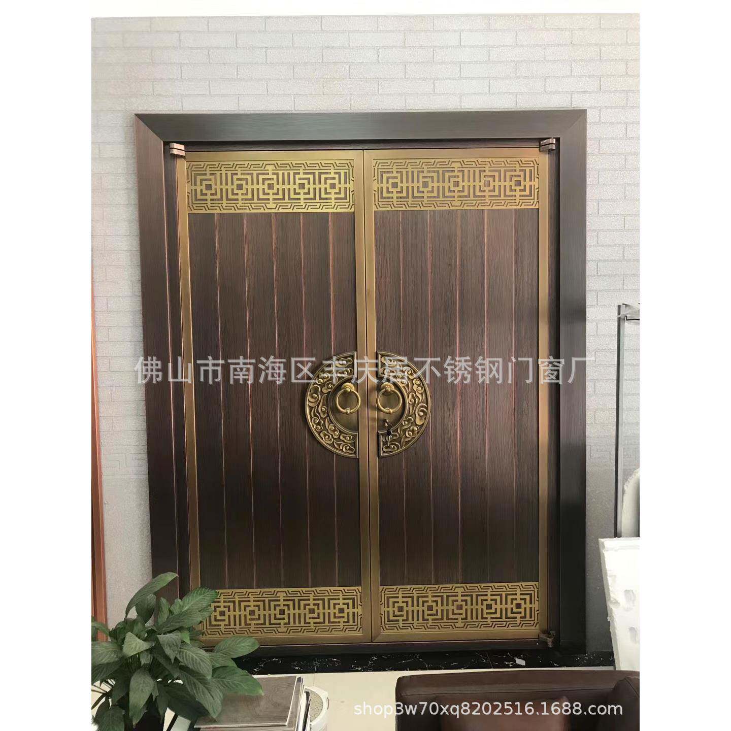 不锈钢防盗门隔音防盗门金属门现代风格进户门中式家用门