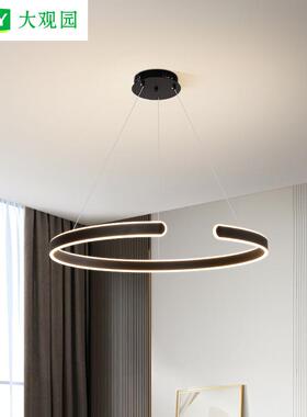 大观园客厅灯现代简约大气护眼新款卧室灯房间灯极简餐厅吊灯357L
