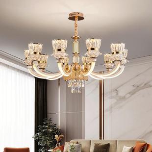 新款 奢华高档别墅灯具 轻奢水晶吊灯客厅灯大厅主灯卧室餐厅灯欧式