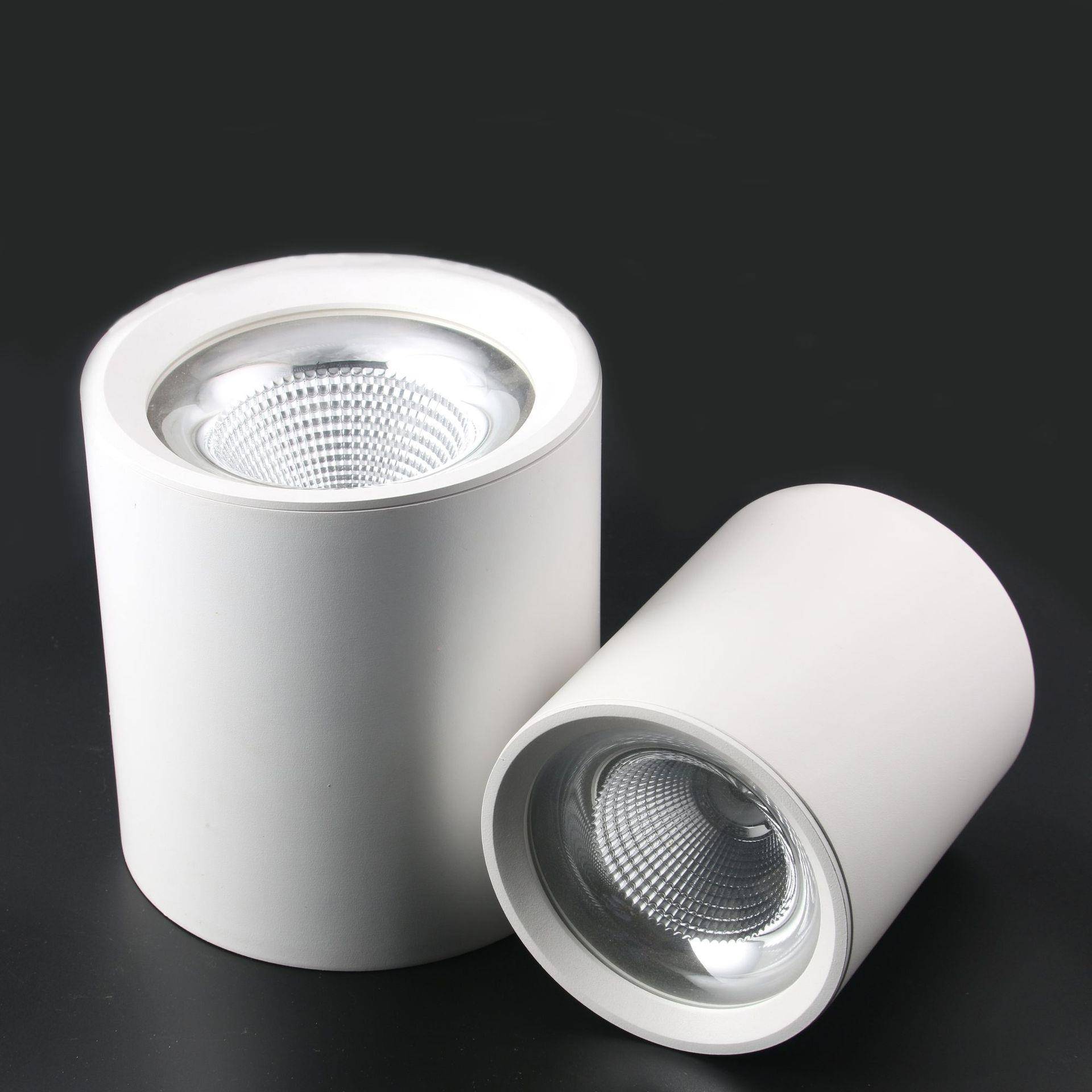 明装筒灯led压铸灯吸顶圆形客厅天花灯家用玄关过道灯走廊灯