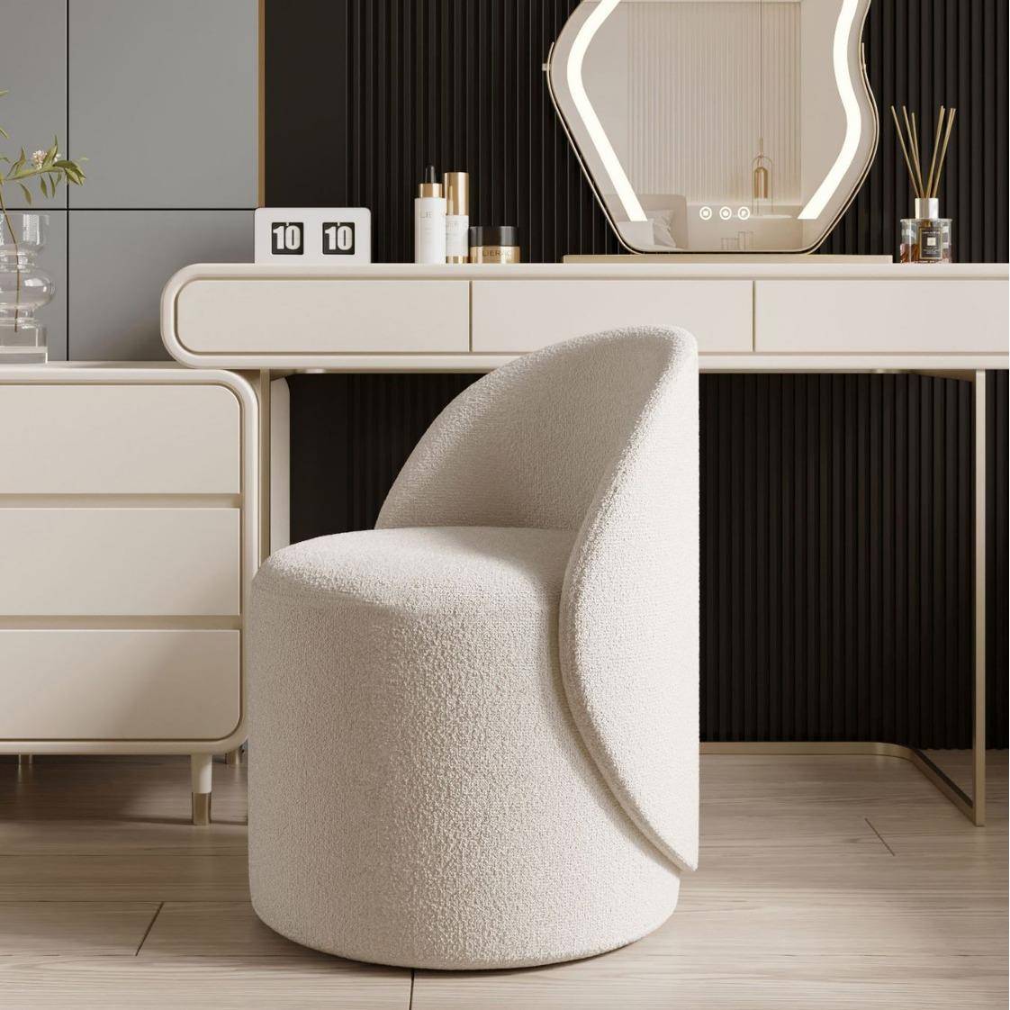 卧室梳妆凳旋转凳轻奢化妆凳家用网红化妆椅子现代靠背梳妆台凳子