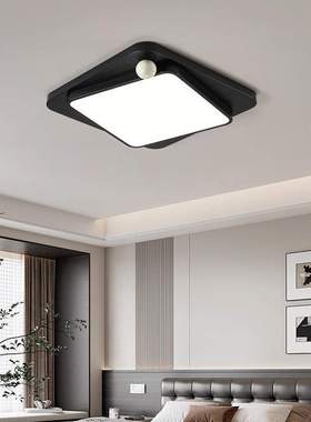 意式极简吸顶灯客厅主灯LED大气创意简约黑色高级护眼主卧房间灯