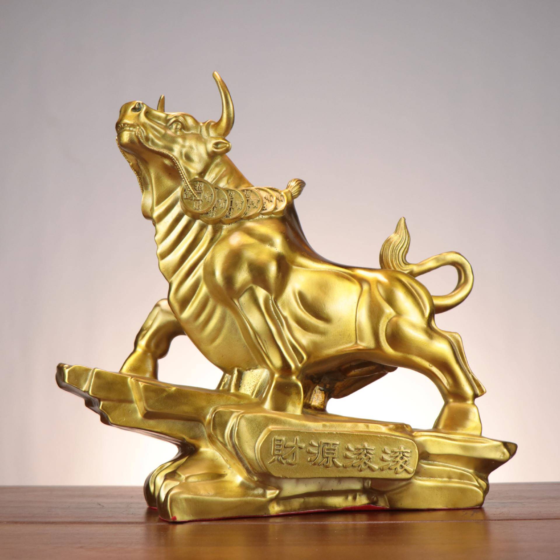 铜牛华尔街牛生肖牛牛气冲天家居客厅办公室装饰摆件财源滚滚牛