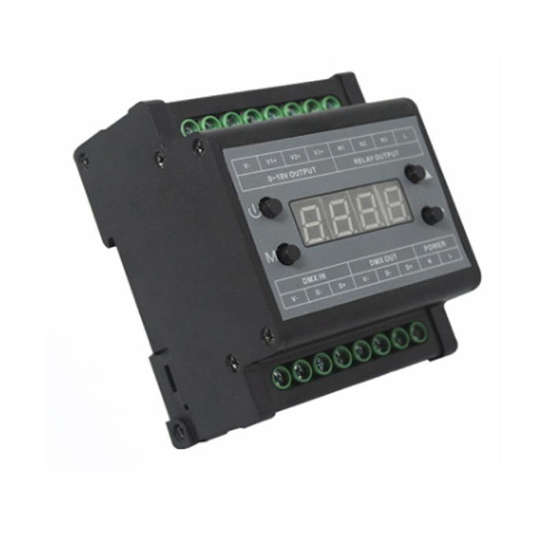 DMX512-0-10V信号转换器调光系统LED单灯点对点控制EDMX系统