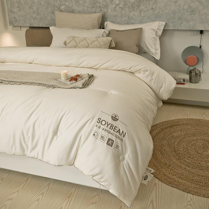 高端50%大豆纤维被A类100支匹马棉春秋被子全棉被芯双人保暖冬被