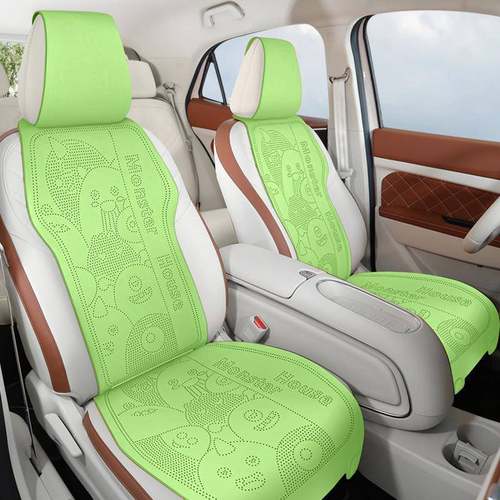 2024年新款卡通小怪兽果冻皮马鞍垫汽车坐垫四季多件套直销