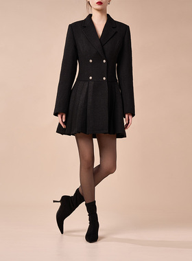 True Meaning·7cm·TM摩登情绪尖头细跟短靴显瘦性感黑色弹力靴