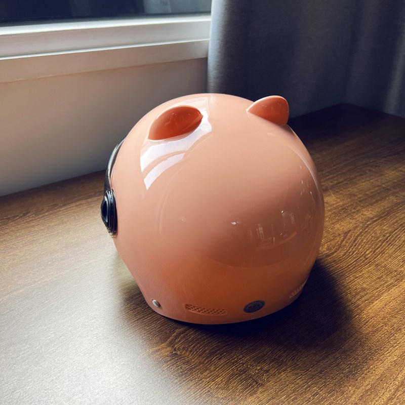 夏季儿童电动车头盔可爱小猪滑板车安全帽卡通平衡车半盔男女童