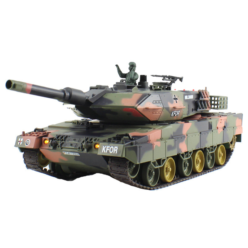 恒龙遥控德国猎豹二可发射炮弹红外线对战坦克遥控车模型男孩玩具