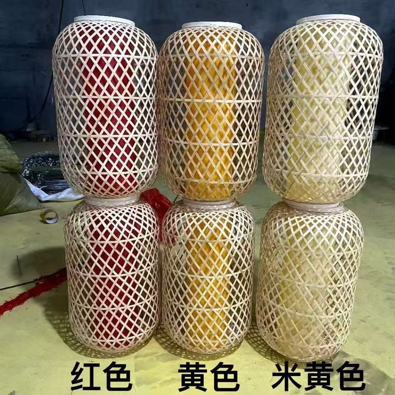 竹编灯笼小灯笼广告印字日式吊灯中式彷古茶楼餐厅火X锅店饭店灯