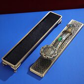 卧香炉家用室内客厅佛前供具合金如意卧香盒禅意镂空方形线藏式 香