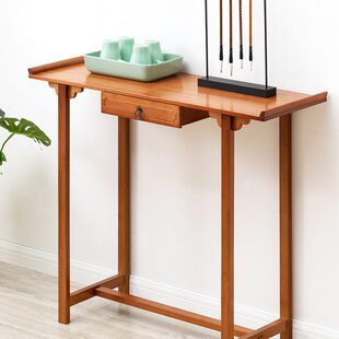 家用简易书桌禅意桌专用毛笔书法国画案高脚桌楠竹新中式画全实木