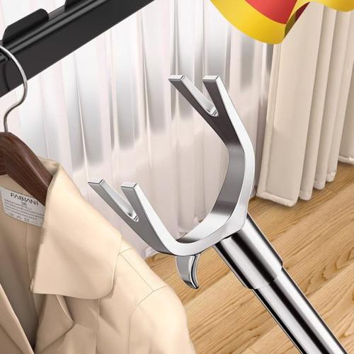 德国撑衣杆家用晾衣杆可伸缩加长款衣叉丫不锈钢晒衣杆阳台挑挂