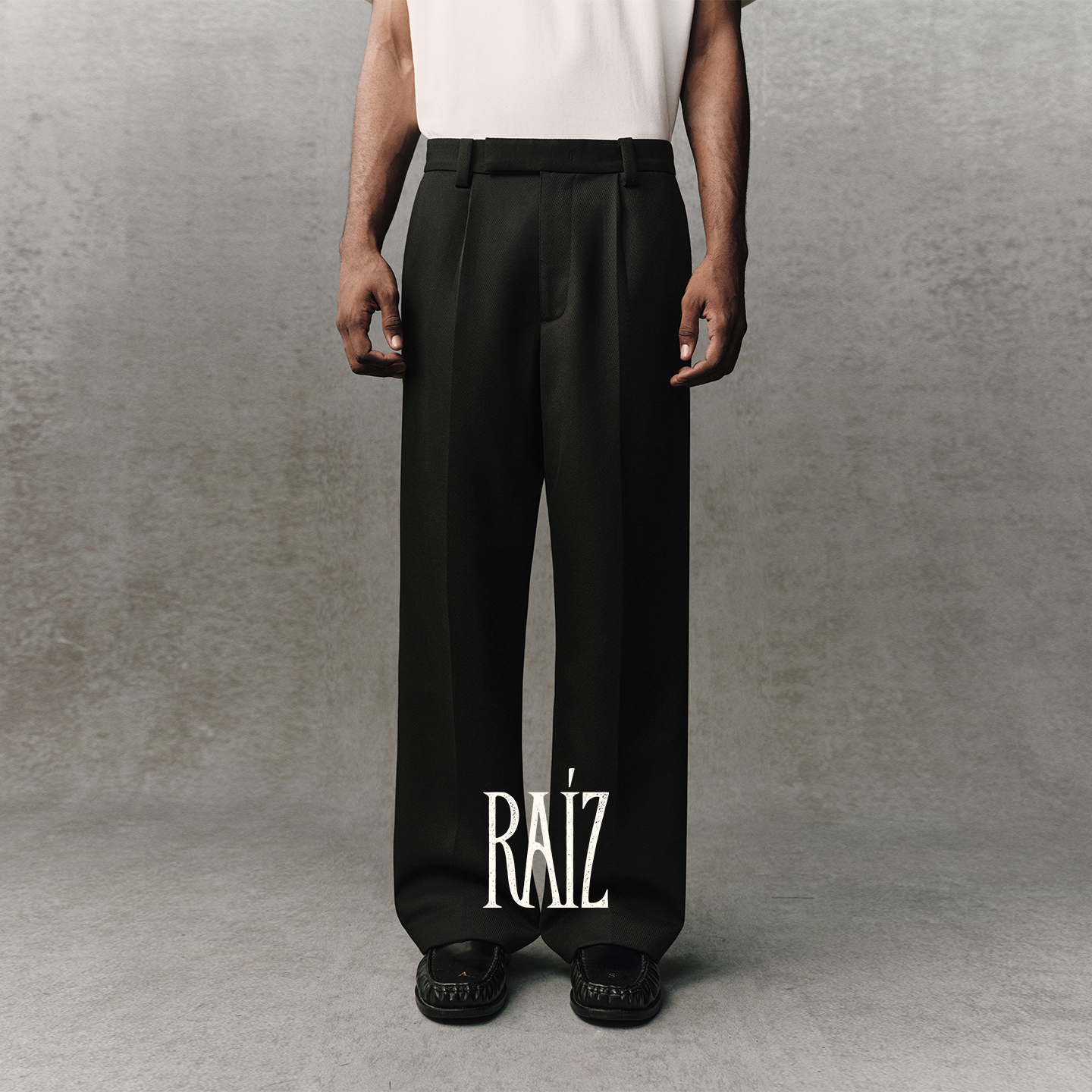 RAIZ那不勒斯单裥廓形休闲西裤