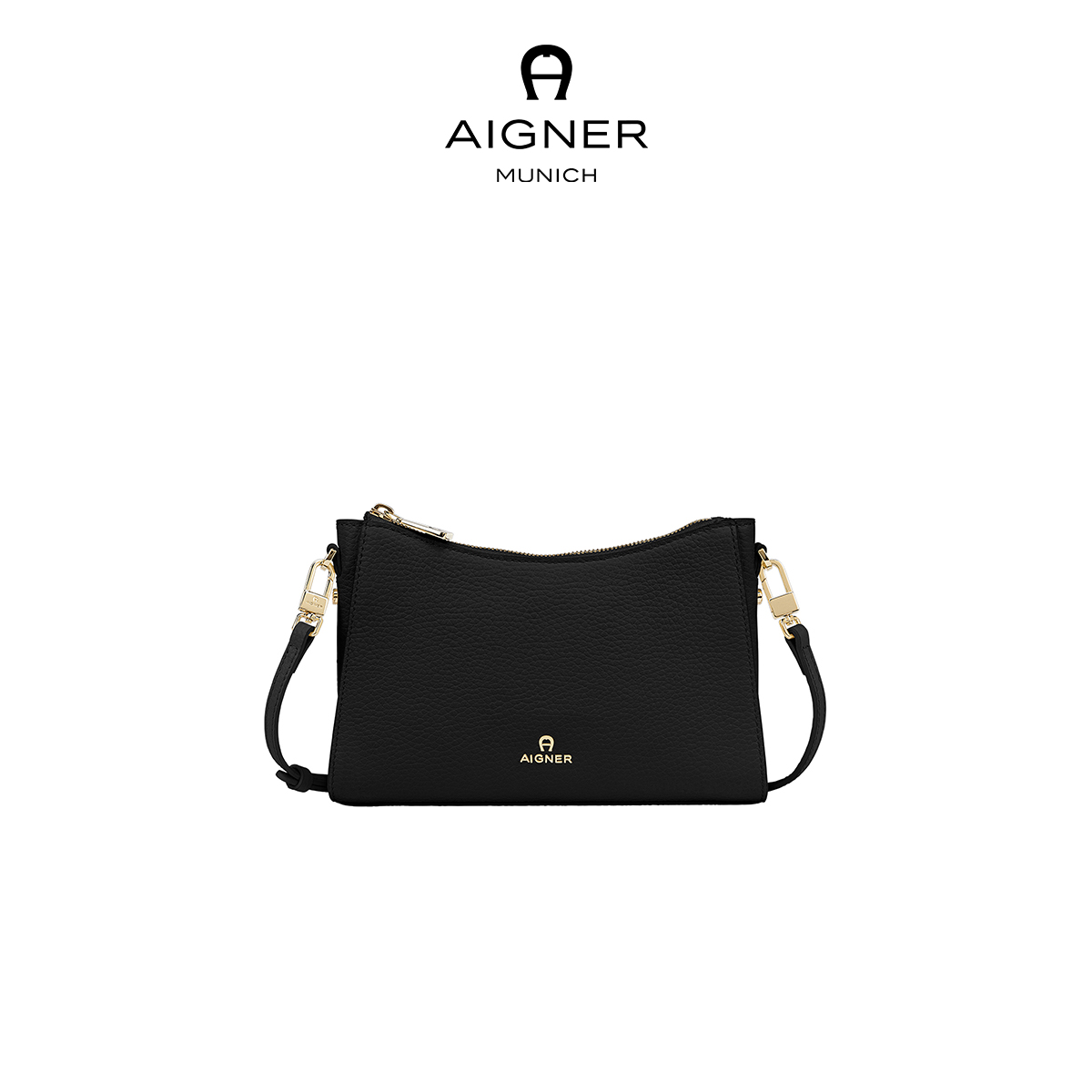 Aigner IVY 小号女士牛皮革斜挎包单肩腋下包HOBO经典通勤女包