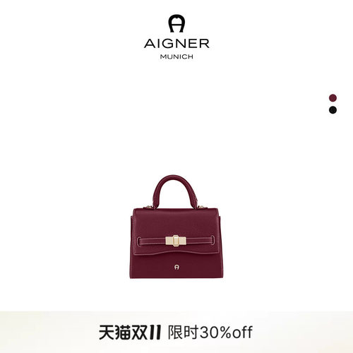 FARAH小号牛皮革手提包质感