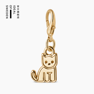 iDeal Of Sweden瑞典理想 金色猫咪手机挂坠Cat Gold适用iPhone全系列钥匙扣便携挂饰配件欧美轻奢可爱