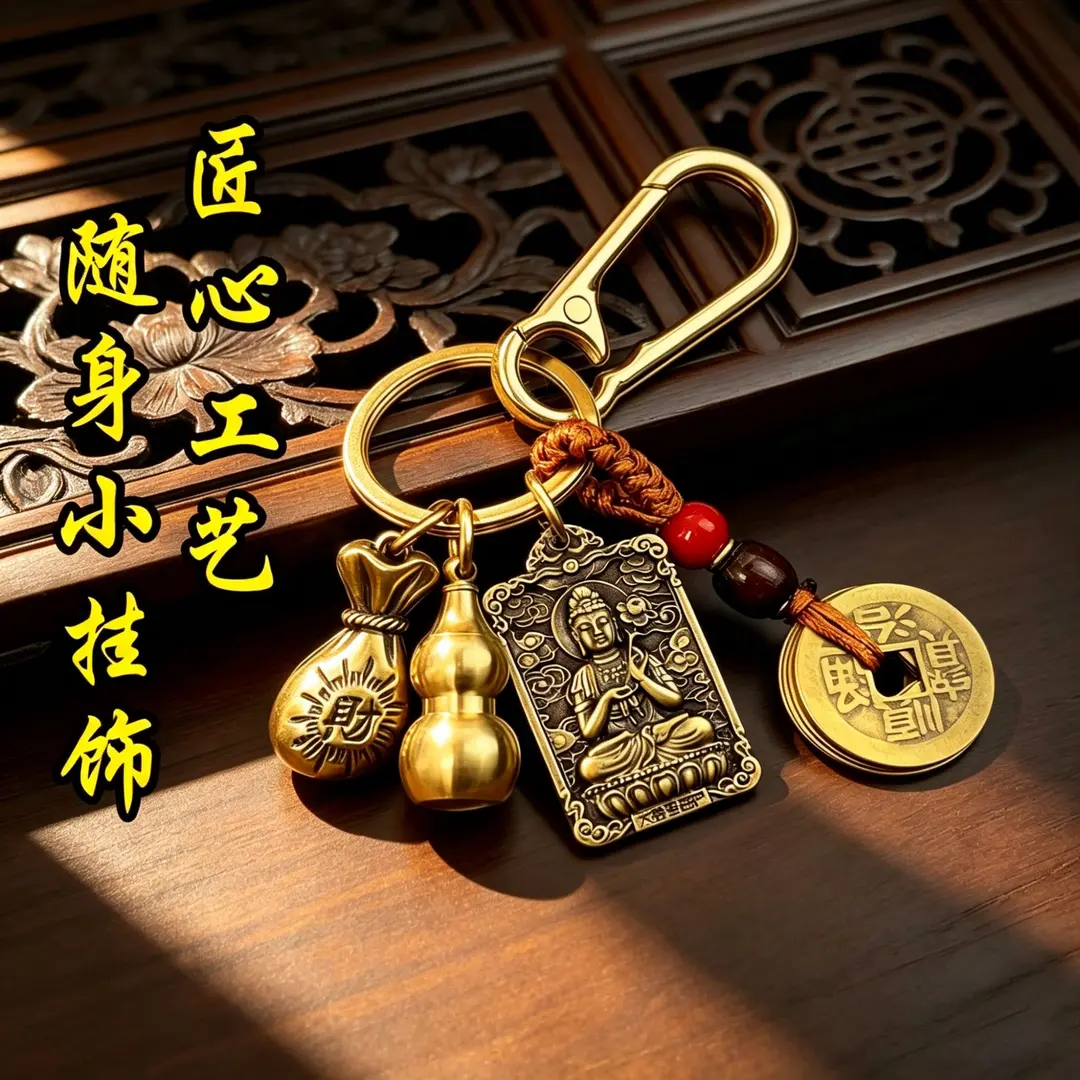 先生推荐钥匙扣十二生肖黄铜新款