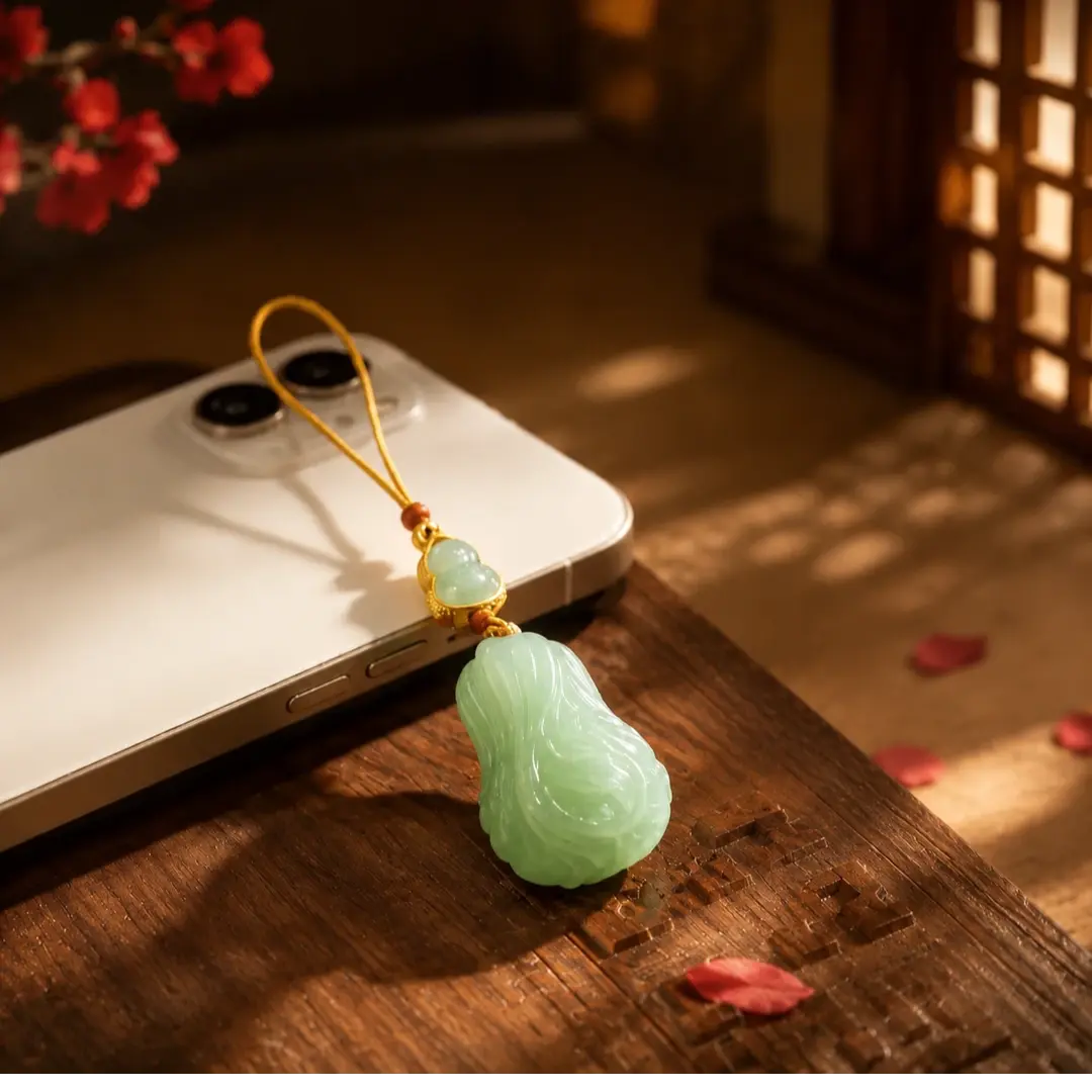 吉祥如意白菜手机链个性挂饰挂件