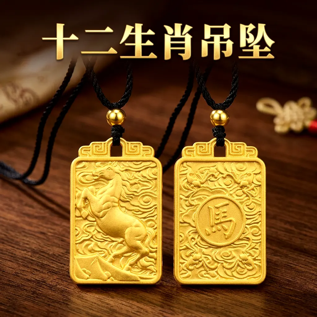 国风十二生肖吊坠时尚轻奢百搭