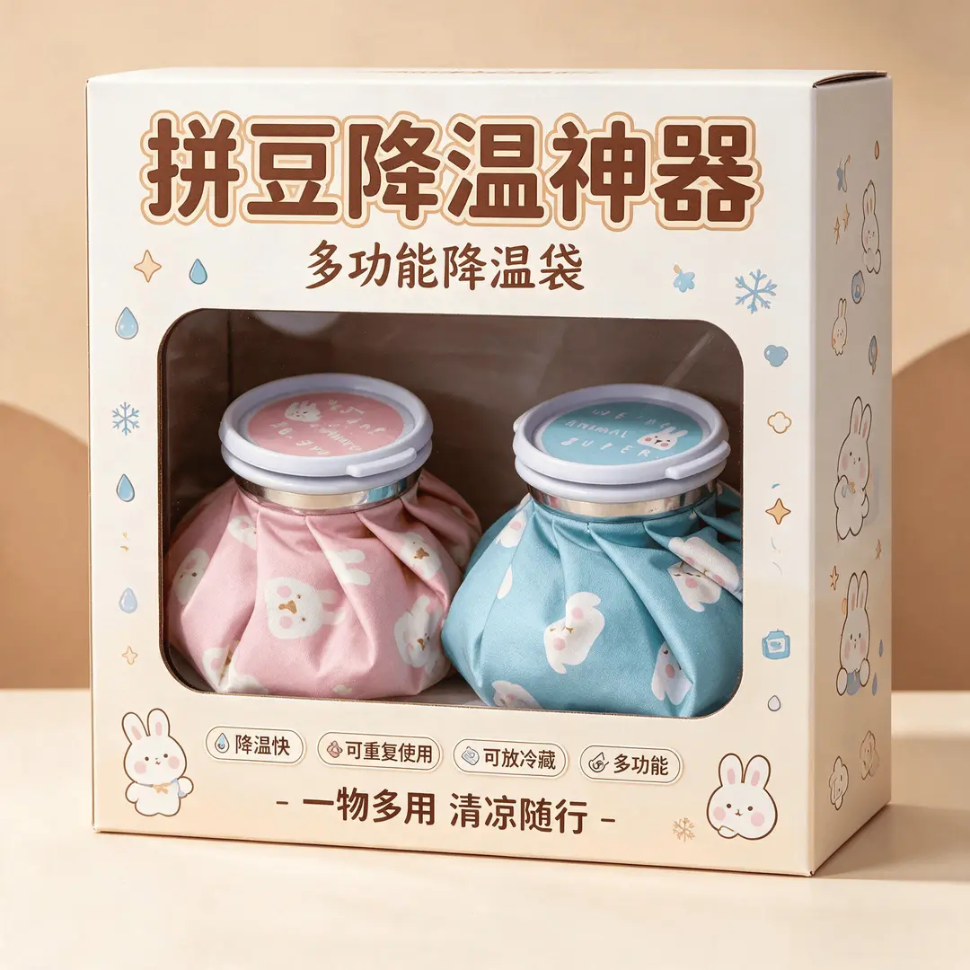 拼豆降温神器卡通冰敷冰袋便携