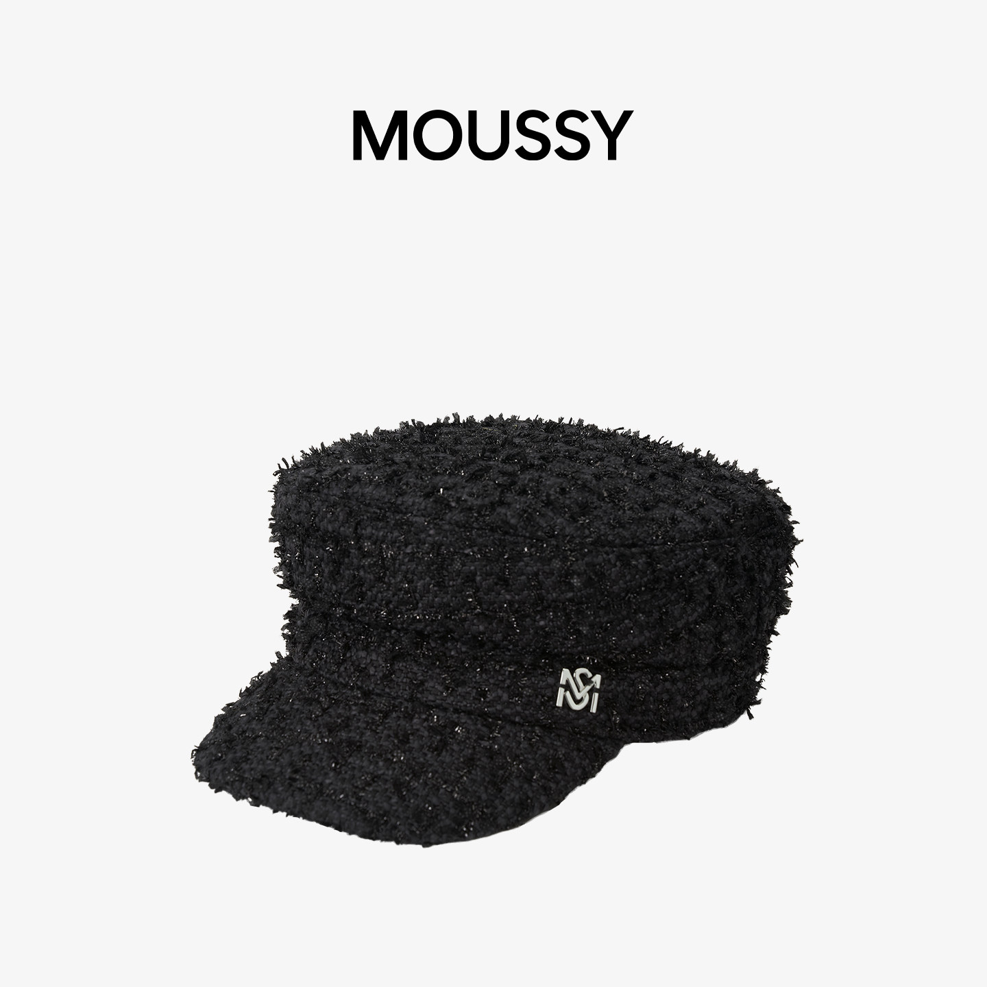 moussy复古慵懒风潮流秋冬时尚羊毛绒贝雷帽