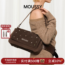 【新年礼物】MOUSSY旷野流浪彩色铆钉翻盖包官方托特包百搭斜挎包