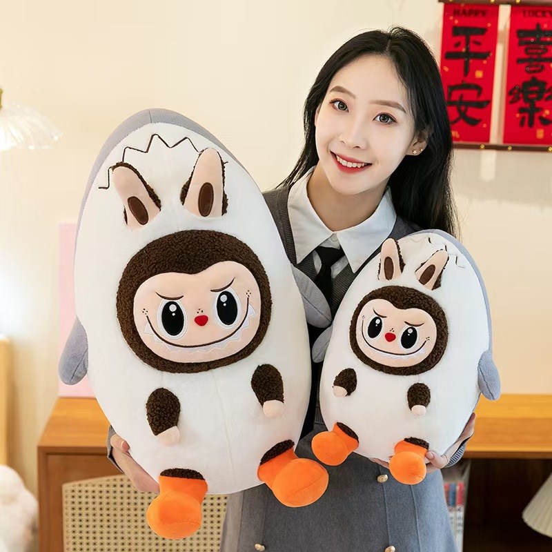 网红可爱鲨鱼拉布布n泡泡玛特玩偶毛绒挂饰挂件拉布布娃娃公仔礼