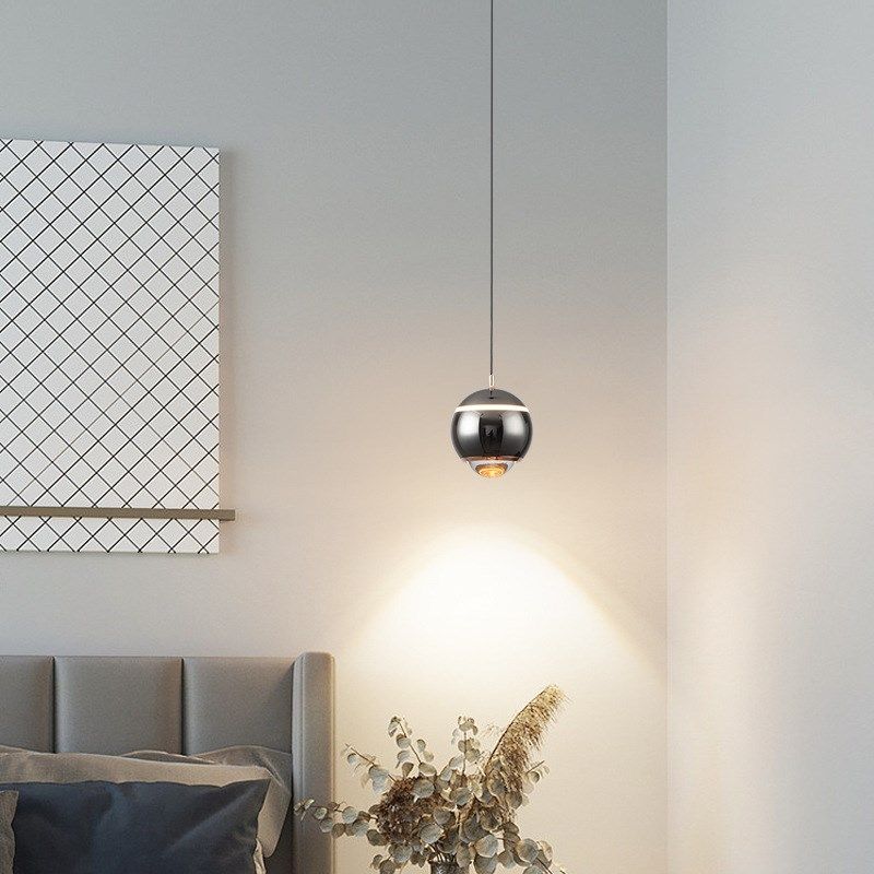 卧室床头吊灯极简餐厅吧台书房吊线灯现代简约网T红圆球升降小吊,家装灯饰光源,客厅吊灯,淘宝优惠券,粉丝福利购,淘宝优惠卷