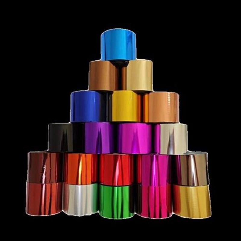 PP塑料周e转箱通用型烫金纸PU皮革纸张烫L金膜名片纸盒木头电化铝