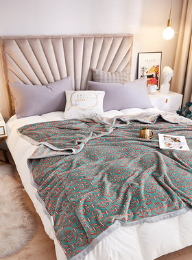 床上毛毯床单绒毯盖毯午睡单w人小毯双人空调毯现代灰色冬季厚毯