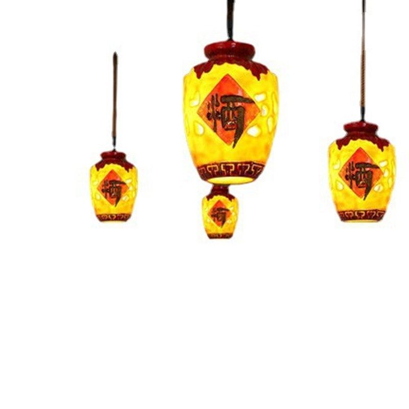 酒坛吊灯中式f复古创意餐厅饭店酒馆大门灯民宿客栈装饰火锅店灯,家装灯饰光源,客厅吊灯,淘宝优惠券,粉丝福利购,淘宝优惠卷