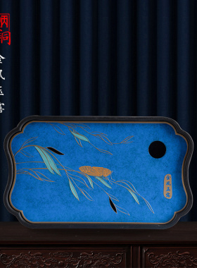 朱炳仁铜 家用简约储水t干泡台茶托沥水茶盘功夫茶具金风玉露茶盘