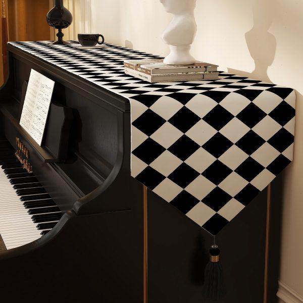 2024新款钢琴防尘罩桌旗电钢琴电子琴琴套轻奢高档防尘保护套半罩,居家布艺,钢琴罩,淘宝优惠券,粉丝福利购,淘宝优惠卷