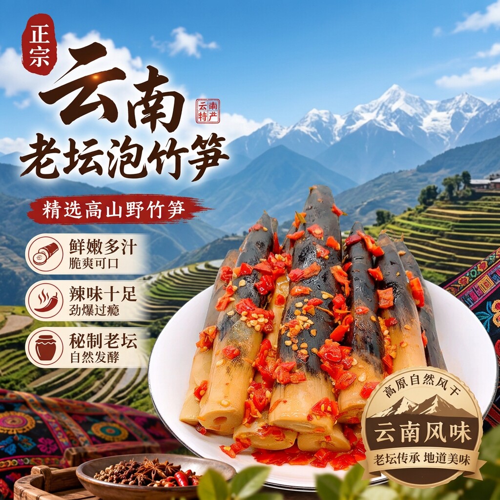 手剥笋官方旗舰店无添加新鲜开袋即食嫩笋竹笋手剥笋老汤味泡椒味