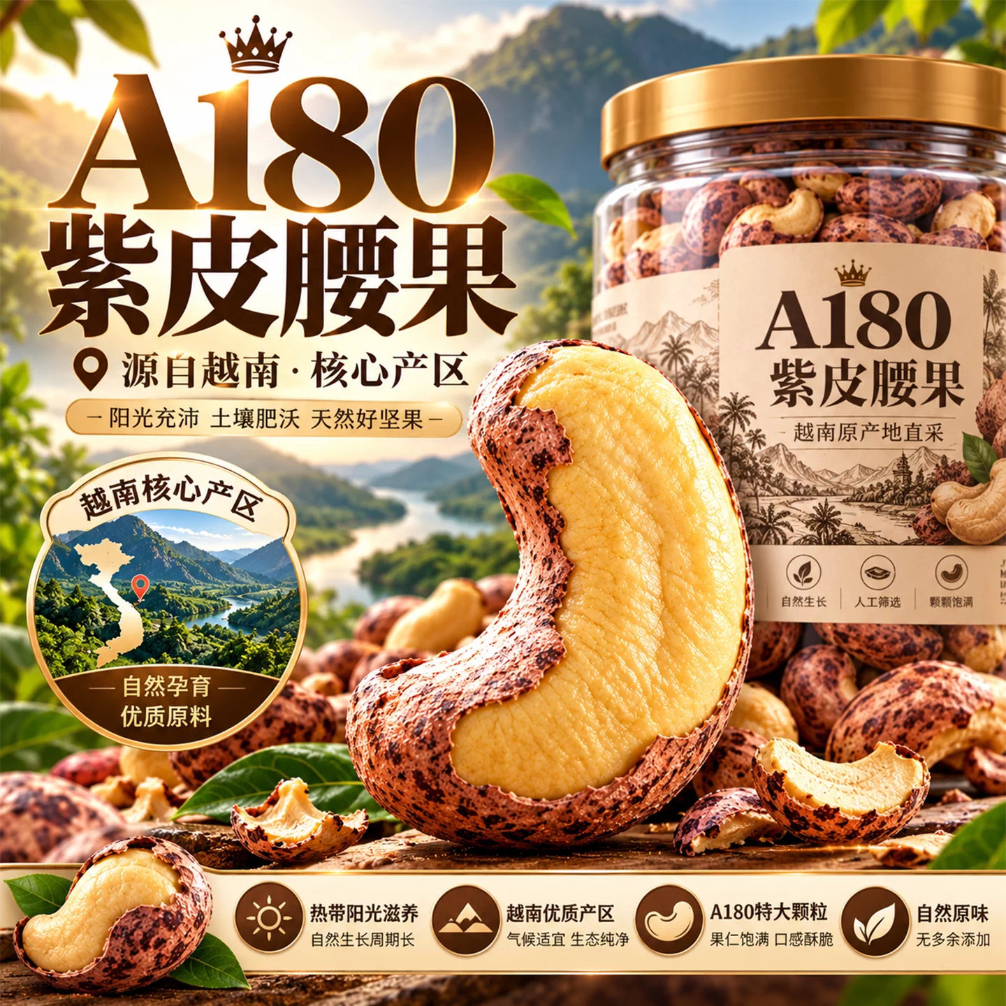 越南紫皮腰果2026新货大颗粒