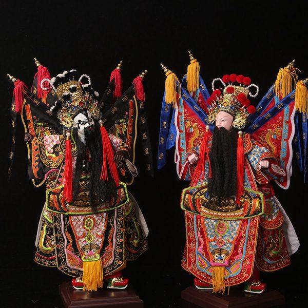 门神京剧武将布袋木偶台湾掌中戏收藏摆件手工制作精品手工礼品