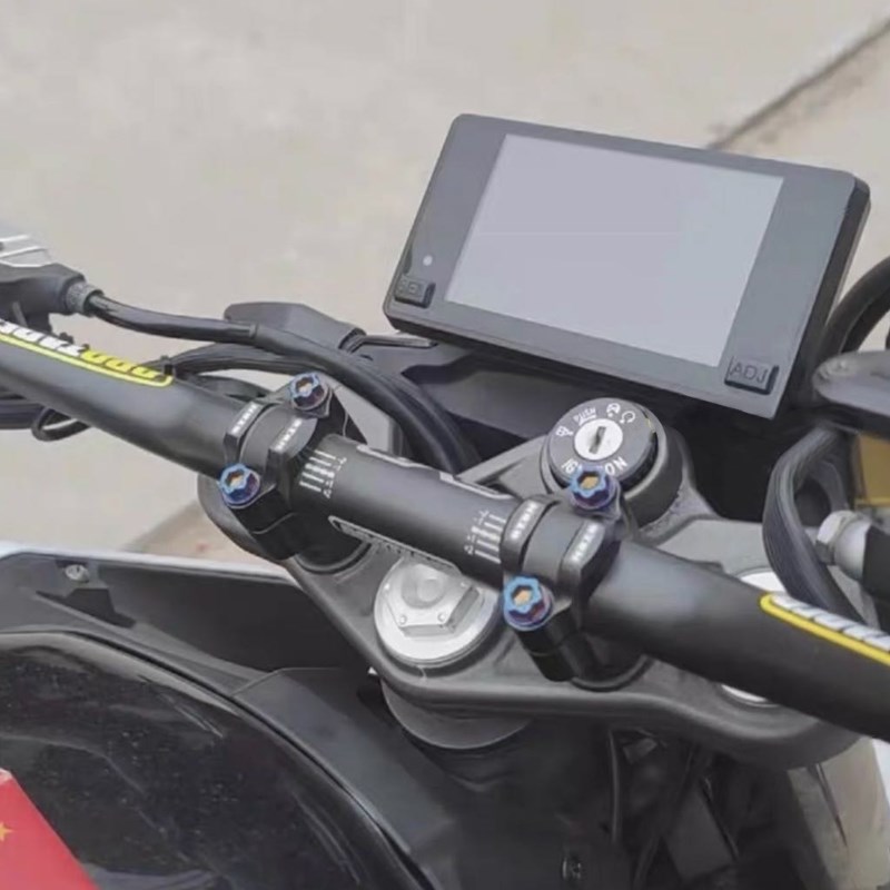 适用NK250/400/650/800摩托车改装铝合金变径把龙头手把管方向把