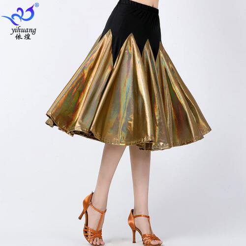 交谊舞大摆裙拉丁舞练习裙广场舞服短裙跳舞蹈表演服演出服半身裙