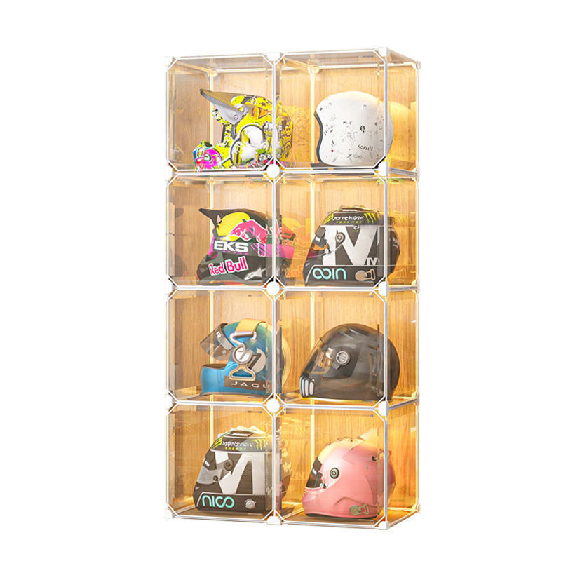 安全帽收纳层架子机车帽子收纳柜家用放置盒安全帽衣服挂钩架落地