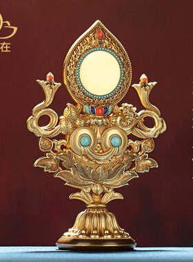 慧宝铜制五妙欲组合雕花镶嵌宝石工艺品居家办公用品精美桌面摆件