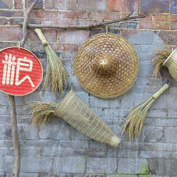 农博会展览装饰农家乐乡村振兴建设墙饰农具稻谷五谷丰登丰收挂饰