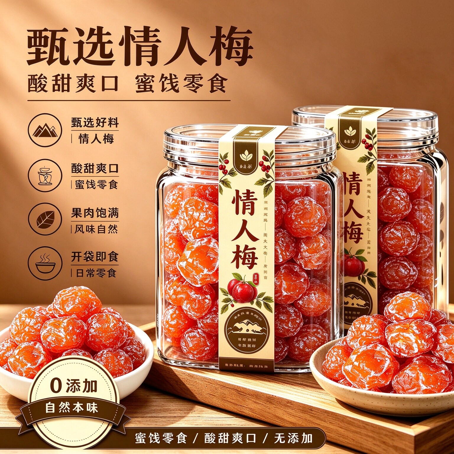 正宗情人梅酸甜梅子果脯蜜饯