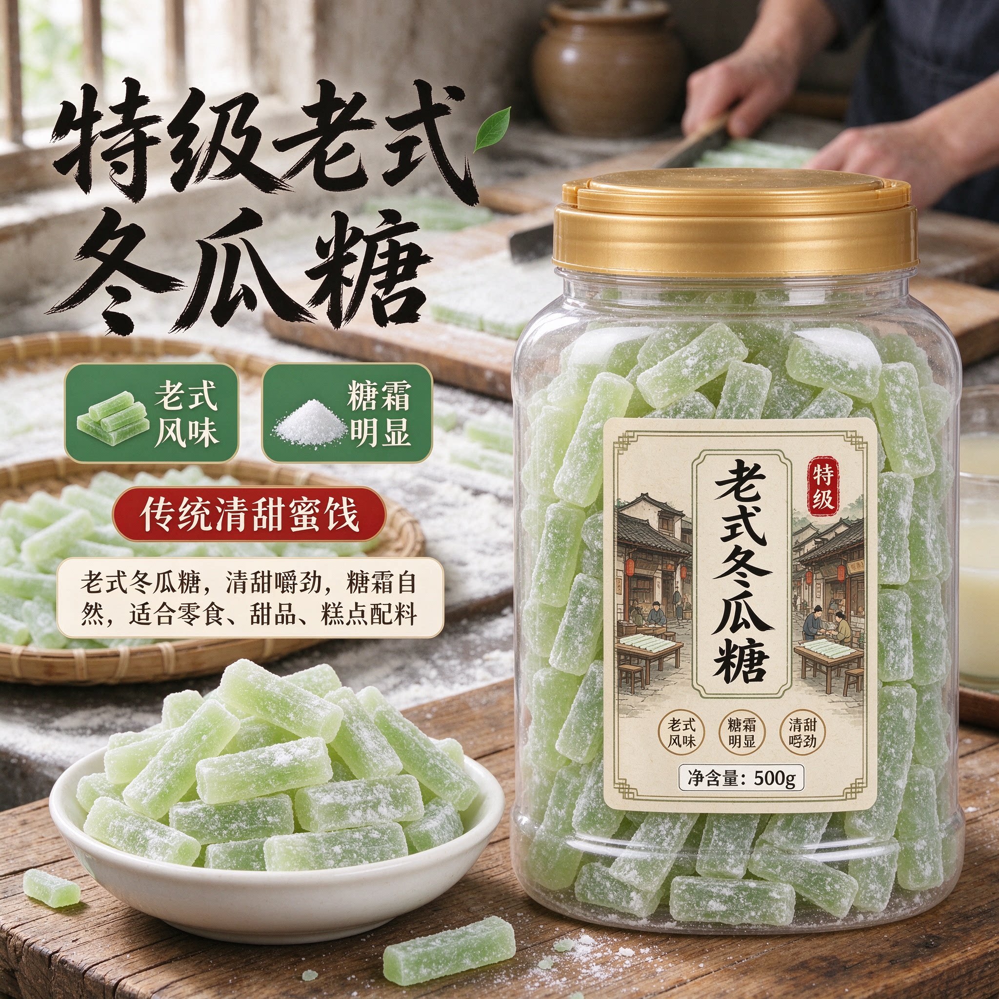 正宗老式冬瓜糖蜜饯怀旧零食