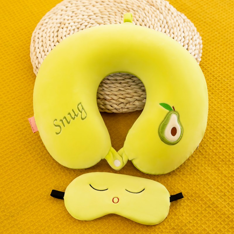 记忆棉U型枕护脖子汽车u用卡通可爱旅行便携U形枕头靠枕女