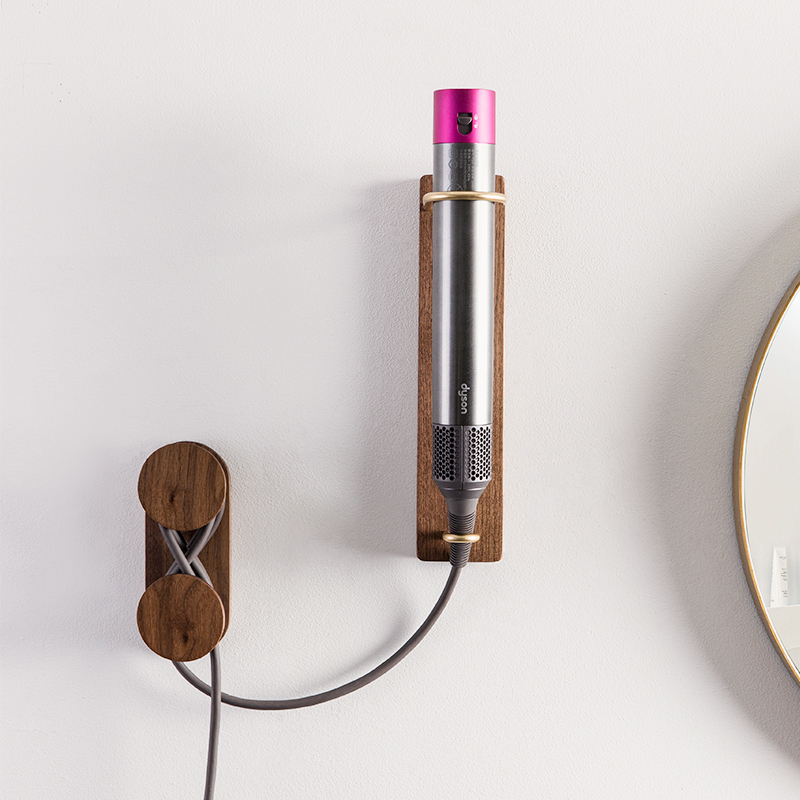 免打孔戴森卷发棒架通用壁挂卫生间浴室置物架支架美发器收纳架