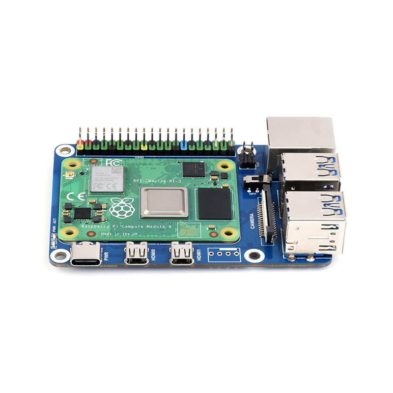 树莓派CM4转Pi4B 4路USB3.0/RJ45千兆以太网口/PoE 8/16/32GB可选