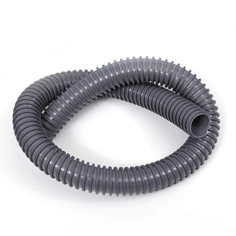 东谷PD型螺旋加强塑筋管韩国PVC方筋灰骨管工业耐磨吸尘方筋软管