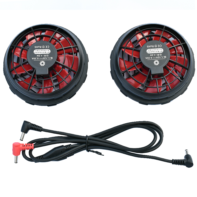 降温空调服12V超薄大风款无刷风扇全套配件USB风扇衣服5V电池耐用