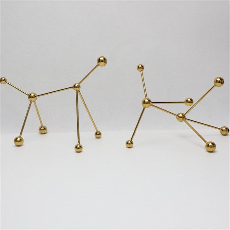 现代简约点线球几何分子球金属摆件样板房售楼处家居软装饰品摆设,特色手工艺,其他特色工艺品,淘宝优惠券,粉丝福利购,淘宝优惠卷